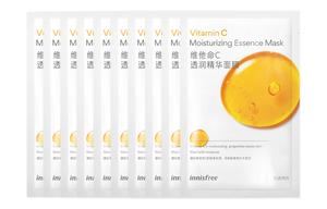 Маска для лица YUESHIFEFENGYIN Vitamin подтягивающая, увлажняющая и питающая 1 шт/5 шт/10 шт/20 шт Innisfree