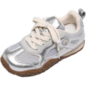 Антискользящие износостойкие низкие детские беговые кроссовки для подростков Hush Puppies, серебро