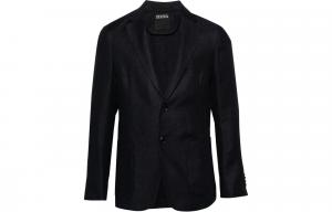 Пиджак деловой костюм Zegna SS24 мужской морской синий Ermenegildo Zegna
