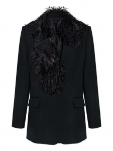 Жакет с перьями The Attico, черный