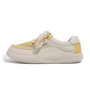 EGCHI Женские низкие повседневные туфли бежево-желтые, цвет Beige Yellow