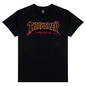 Футболка с коротким рукавом Thrasher Cracked by exteenager, черный