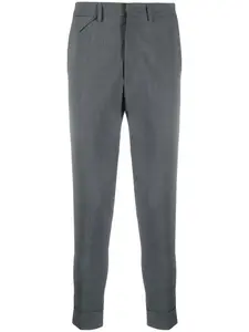 Меланжевые брюки строго кроя Low Brand, серый
