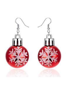 Bungsa Серьги-гвоздики серебряно-красного цвета