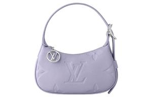 LOUIS VUITTON Кожаная женская сумка через плечо фиолетовая