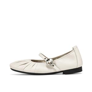 OCCAMAN Плоские туфли Мэри Джейн 1,6 см женские экрю, цвет Ecru