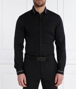 Рубашка мужская Hugo с контрастными полосами, черный
