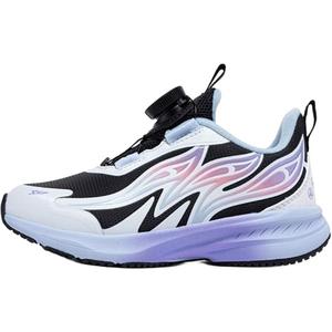 XTEP Кроссовки детские с низким верхом, противоскользящие, с амортизаторами, черные, фиолетовые, для детей от 3 до 7 лет