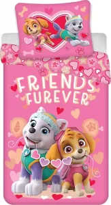 Постельное белье Brandmac Paw Patrol, Stella and Everest, 100% хлопок, розовый, для маленькой кровати, пододеяльник 100 x 135 см + наволочка 40 x 60 см