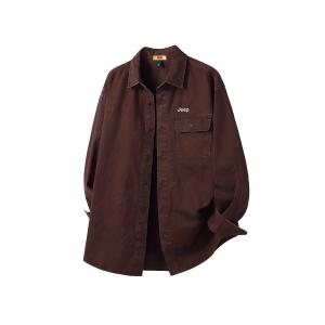 Рубашка Unisex Lapel Moderate Others Jeep, coffee