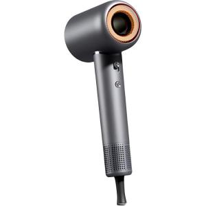 Фен F3 1700W с отрицательными ионами, бытовой, высокой мощности, низкий уровень шума, скоростная сушка CONFU, серебристо-серый