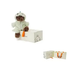 BOWEN BEAR Розово-зеленый плюшевый динозавр Sleepy Bear, высота 30 см