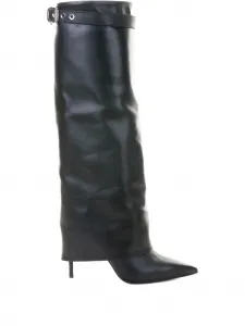 Ботильоны на каблуке 90 мм с ремешком и пряжкой Chantal, черный