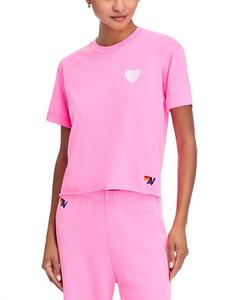 Футболка с вышивкой в виде сердца - эксклюзив Aviator Nation, розовый