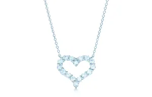 TIFFANY & CO. Hearts Platinum, женские белые бриллиантовые колье