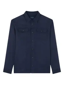 Рубашка из шерстяной смеси с накладными карманами Paul & Shark, синий