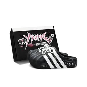 AdiFOM Superstar Тапочки с обёрнутым носком Унисекс Чёрный Белый Серый Adidas Originals