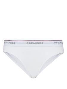 DSQUARED2 трусы-бразилиана с логотипом на поясе, белый