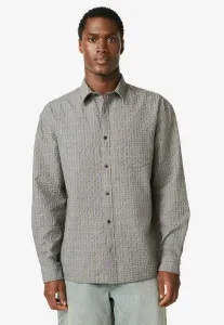 Рубашка с длинными рукавами из клетчатой ткани сирсакер. Next, Indigo Blue