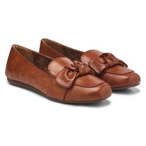 Мокасины с бантом и широким носом в пэйсли B.O.C., dark tan