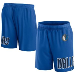 Мужские фирменные сетчатые шорты Royal Dallas Mavericks Fanatics