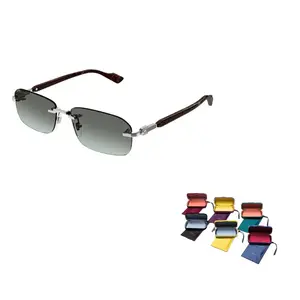 Прямоугольные солнцезащитные очки GUCCI, серебряный