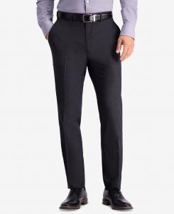 Мужские классические брюки узкого кроя из эластичной фактурной ткани премиум-класса Kenneth Cole Reaction