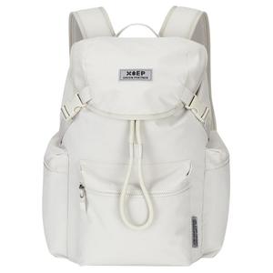 XTEP Тканевый рюкзак унисекс светло-серый черный светло-бежевый, Light Gray