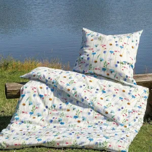 Постельное белье Janine Mako-Satin Moments 98104-02 Василек, Размер: 135x200 см + 80x80 см Original Janine