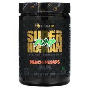 SuperHuman Pump, Персиковые помпы, персиковые кольца, 12,96 унции (367,5 г) Alpha Lion