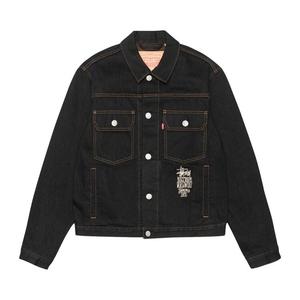 Куртка Stussy x Levi's Crispy Rinse Trucker Jacket, черный