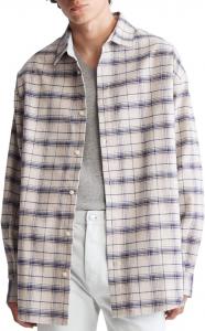 Мужская клетчатая рубашка на пуговицах Calvin Klein, Beacon Blue