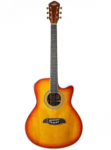 Акустико-электрическая гитара Oscar Schmidt OA10CE Mini Auditorium - клен с пятнистой текстурой