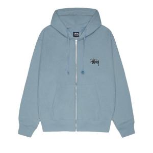 Худи Stussy Basic Zip Hoodie, Slate