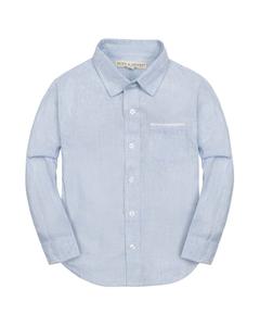 Hope & Henry Льняная рубашка на пуговицах, синий