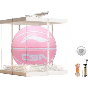 LINING CBA Collection резиновый баскетбольный мяч Pink размер 7 тренировочный unisex China