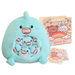 Плюшевая игрушка капибара акула 35см/10см высота MDH