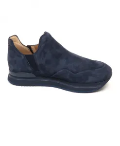 Замшевые туфли без шнурков Hogan, синий