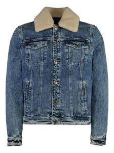 Джинсовая куртка с отделкой из овчины Moorer, синий