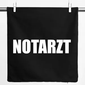 Наволочка Huuraa с надписью Скорая помощь 40x40 см, черная, хлопковая, подарок врачу скорой помощи Hellweg Druckerei