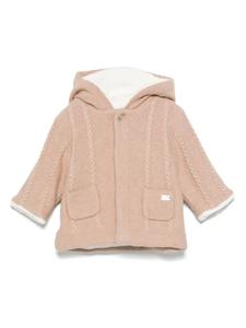 Куртка Tartine Et Chocolat с капюшоном и трикотажной текстурой, нейтральный