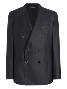 Двубортный пиджак на пуговицах Dolce & Gabbana, синий