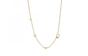 COACH Ожерелье из латуни с покрытием драгоценным металлом и стекла, женское, цвет Gold