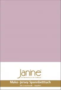 Простыня на резинке Janine Mako-Fine Jersey, 100% Cotton SpB- 200x200, 1 шт. MAKO-FINE JERSEY 5007-21-377, цвет старая роза Original Janine