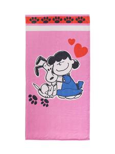 Onomato! Пляжное полотенце с изображением Снупи из мультфильма «Peanuts», 70 x 140 см, розовое