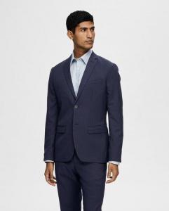 Мужской пиджак узкого кроя Selected, темно-синий