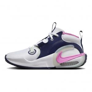 Nike Air Zoom Crossover 2 Противоскользящие Износостойкие Низкие Детские Баскетбольные Кроссовки Белый Синий Розовый, White/Midnight Marine Blue/Light Silver/Naughty Pink