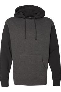 Толстовка с капюшоном Independent Trading Co. Heavyweight, цвет charcoal heather/ black