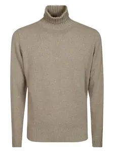 Свитер в рубчик с высоким воротником Filippo De Laurentiis, нейтральный
