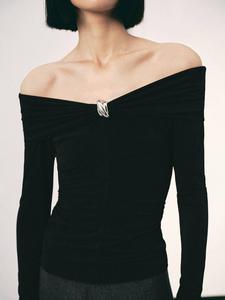 Топ Jessy с открытыми плечами Mango, Black